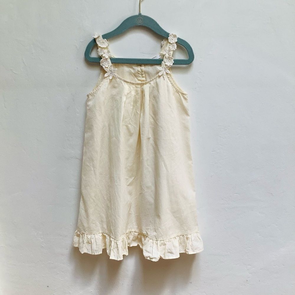 CYNTHIA VINCENT CREAM COTTON SUNDRESS SIZE 6 EUC